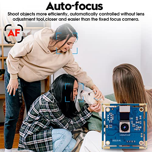 ELP 8mp USB Camera Autofocus 4K PC Camera Module for Computer and Raspberry Pi Mini UVC USB2.0 Webcam Board IMX179 Industrial Lightburn Camera Low ELP