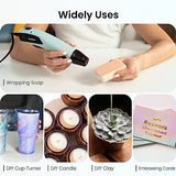 Resiners Heat Gun for Crafts, Mini Dual Temp Hot Air Gun Tool for Epoxy Resin, 3 Nozzles, 350W 662℉ (350℃) Fast Heat, Bubble Remove,DIY Glitter Resiners