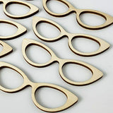 6-Pack Cat's Eye Glasses Unfinished Wood Cutout DIY Crafts Door Hanger Sign Ready to Paint Crafts All Sizes Texan Wood Crafts