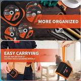 SI FANG 25Pcs 3 inch Cut Off Wheels with 1/4 in Mounting Mandrel Kit for Die Grinder, 3/8" Arbor Cutting Wheel with Pouch for Metal & Stainless Steel SI FANG