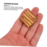 CORHAD 24pcs Ring Wood Stabilized Wood Ring Blanks Wood Blanks for Crafts Ring Making Supplies Wooden Craft Cubes Ring Making Materials Natural CORHAD