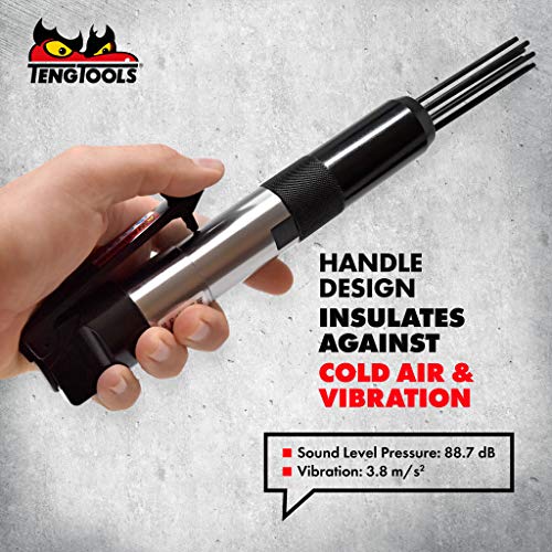 Teng Tools Straight Pneumatic Air Needle Scaler (For Removing Rust, Paint, Corrosion) - ARN12 Teng Tools