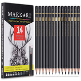 MARKART Professional Drawing Sketching Pencil Set - 14 Pieces,Graphite,(12B - 4H), Ideal for Drawing Art, Sketching, Shading, Artist Pencils for MARKART