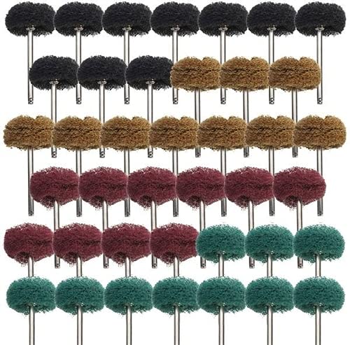 Rocaris 40 Pack 1 inch Abrasive Wheel Buffing Polishing Wheel Set for Rotary Tool - 25mm… Rocaris