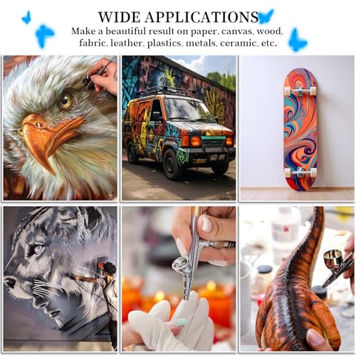 Airbrush Paint Set - 26 Colors Airbrush Paint, Ready to Spray, Water Based Acrylic Airbrush Paint Kit for Metal, Plastic Models, Leather - 0.7fl oz SigWong