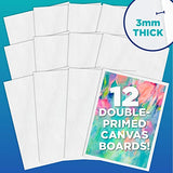 Horizon Group USA 8x10 Canvas Panel Boards Value Pack of 12, Primed, Perfect for Painting Projects, Watercolor, Oil & Acrylic Paints, Paint Canvas Horizon Group USA