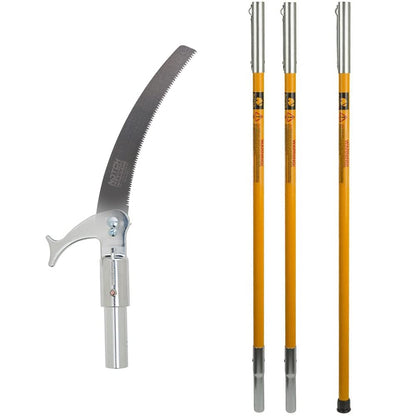 Notch 18’ Pole Saw Set with 15” Blade - Yellow (40207) - WoodArtSupply