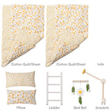 ROBOTIME Doll Bunk Beds Cradle for 18 inch Dolls, Wooden Baby Doll Beds Cribs fits American Girls (Wood, 2 Pcs Beds) ROBOTIME