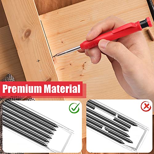36 PCS 2.8mm Pencil Lead Refills for Carpenter Pencil Mark Pencils Solid Deep Hole Mechanical Construction Pencil Replacements Study Pencil Leads for Carreuty