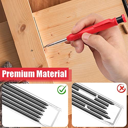 36 PCS 2.8mm Pencil Lead Refills for Carpenter Pencil Mark Pencils Solid Deep Hole Mechanical Construction Pencil Replacements Study Pencil Leads for - WoodArtSupply