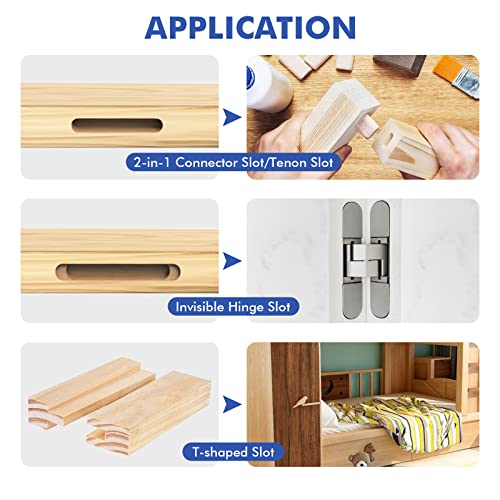 YUCHENGTECH Mortising Jig 2 in 1 Invisible Fastener Slotting Bracket Woodworking Router Base Punch Locator Multifunctional Woodworking Slotting Tool