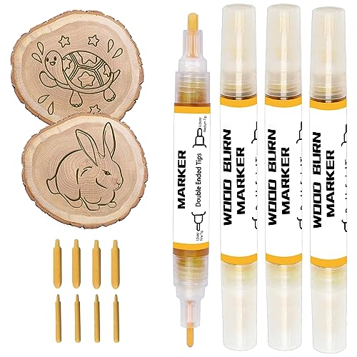 4 PCS Wood Burn Marker Pen, Wood Marker Burning Pen Used for Drawing Wooden Burning Marker, Making It an Ideal Choice for Making Gifts, Handicrafts.