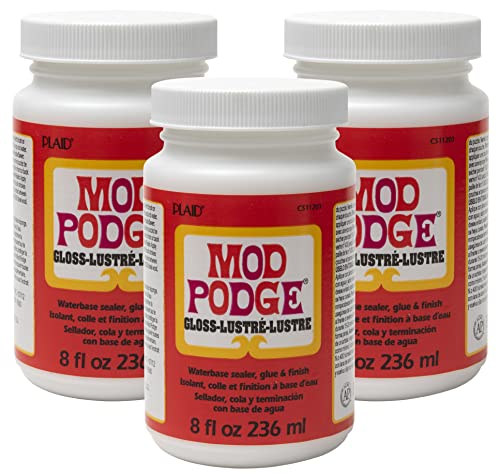 Mod Podge CS11201 Waterbase Sealer, Glue and Finish, 8 oz, Gloss Mod Podge