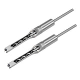 uxcell Square Hole Drill Bit, 3/8" High-Carbon Steel Hollow Chisel Mortise Power Tool for Woodworking 2 Pcs uxcell