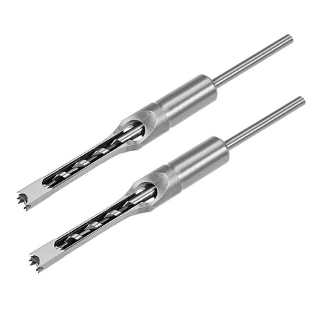 uxcell Square Hole Drill Bit, 3/8" High-Carbon Steel Hollow Chisel Mortise Power Tool for Woodworking 2 Pcs uxcell