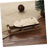 VOSAREA 5pcs Sled Unfinished Wood Rnaments Christmas Sleigh Cutouts Christmas Tree Hanging Ornament Tabletop Wood Sleigh Miniature Sleigh Christmas VOSAREA