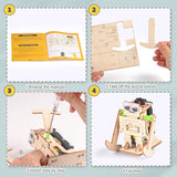 STEM Kits for Kids Ages 8-10-12, Robot Building Crafts Kit for Boys Age 6-8, Wood Science Projects, 3D Wooden Puzzles, Woodworking Model Christmas Yutin