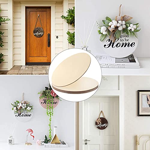 5Pcs 14 Inch Wood Circles for Crafts, Unfinished Blank Wooden Rounds Slice Wooden Cutouts for DIY Crafts, Door Hanger,Wood Buring, Painting KOOCHOICE