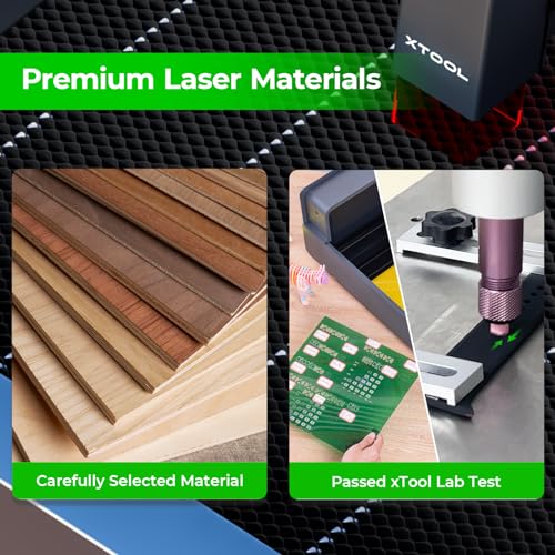 xTool Ultimate Laser Material Kit, 159-Piece Laser Material Box, 28 Kinds  of Laser Engraving Materials, Laser DIY Materials for xTool D1/D1