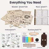 nicknack 3D Wooden Puzzles Model Kits for Adults Piano Mechanical Music Box Model Wooden Xylophone Toy nicknack
