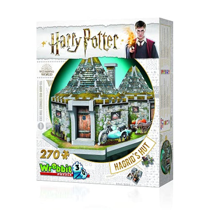 Wrebbit3D Harry Potter Hagrid’s Hut 3D Puzzle for Teens and Adults | 270 Real Jigsaw Puzzle Pieces | Not Just an Ordinary Model Kit for Adults for - WoodArtSupply