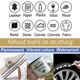 White and Black Paint Pens Paint Markers - 6 Pack Permanent Oil Based Paint Pen, Medium Tip, Quick Dry and Waterproof Marker for Rock, Wood, Metal, Overseas