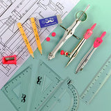 Mr. Pen- Geometry Set, 13 pcs, Compass for Geometry, Protractor Set, Geometry Kit Set with Shatterproof Storage Box, Geometry Kit, Drawing Tools, Mr. Pen