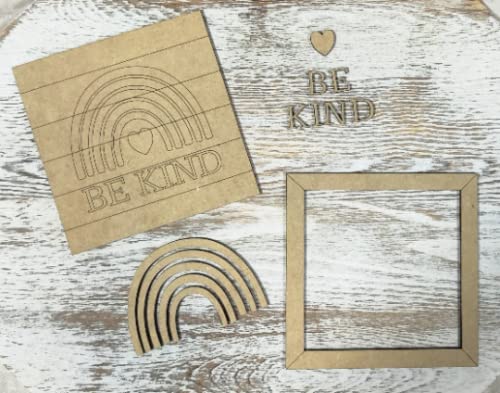 Be Kind Rainbow DIY Kit WoodArtSupply