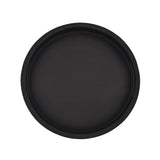 EDHAS Acacia Wood Round Black Serving Tray with Cutout Handle |Home Restaurants Coffee, Food, Breakfast, Dinner Décor (12" x 12" x 1.6") EDHAS
