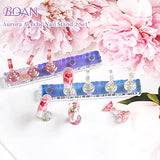 BQAN 2 Set Nail Holder for Painting Nails, Aurora Acrylic Nail Stand for Press on / Fake Nail Tips Training / Nails Display with 96 Pcs Reusable BQAN
