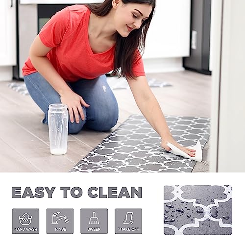 KOKHUB Kitchen Mat,1/2 Inch Thick Cushioned Anti Fatigue Waterproof Kitchen Rug, Comfort Standing Desk Mat, Kitchen Floor Mat Non-Skid & Washable for