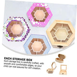 VILLFUL 3pcs Wooden Box Portable Jewelry Organizer Unfinished Jewelry Cabinet Ring Organizer for Jewelry Ear Ringing Jewelry for Women Necklace VILLFUL