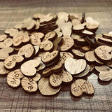 LIOOBO 500Pcs Wood Crafts Wooden Crafts Wooden Hearts Love Wooden Buttons 100pcs Bamboo LIOOBO