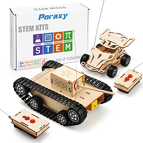 2 in 1 STEM Kits, Remote Control Cars, 3D Wooden Puzzles, Education Science Experiment Model Kits, STEM Projects for Kids Ages 8-12, Building Toys, - WoodArtSupply