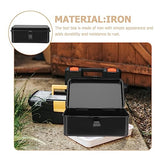 GANAZONO Metal ToolBox - Heavy Duty Portable Tool Box with Handle - Solid Metal Locking Latches - Scratch Resistant Finish Heavy Duty Tin Tool Box GANAZONO