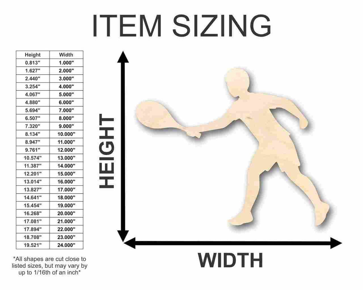 Unfinished Wood Tennis Shape - Sporting - Craft - up to 24" DIY 8" / 1/8" 24 Hour Crafts