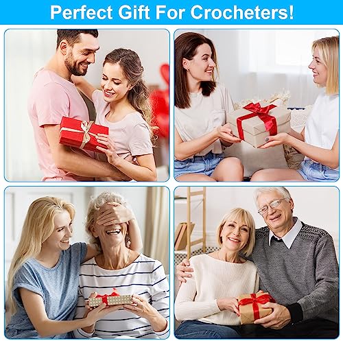 Crochet Hooks Set, RealPlus 12 Sizes Crochet Hooks Set for Arthritic Hands,  Ergonomic Soft Grip Handles, Crochet Kit for Beginners, Christmas Gifts