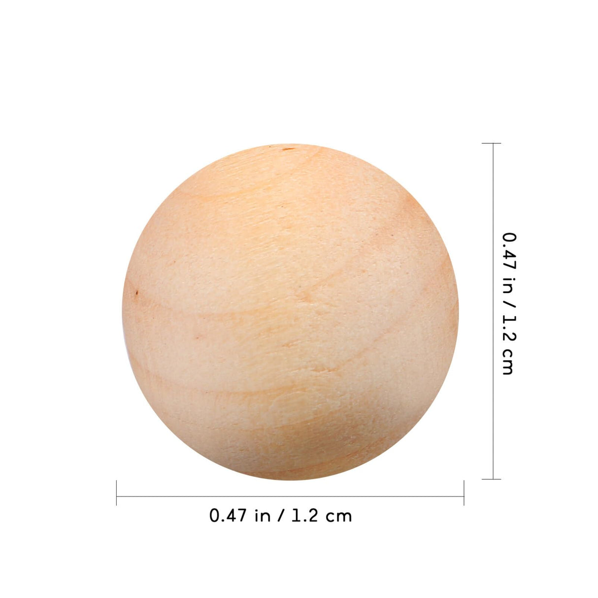 TEHAUX Unfinished Round Wood Balls 100pcs 12mm Natural Craft Balls Christmas Gnome Noses Wooden Loose Beads Spheres Arts for DIY Projects Garland TEHAUX