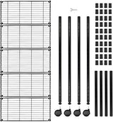 YSSOA Heavy Duty 5-Shelf Shelving Unit, 29.92" D x 13.98" W x 62.99" H, 5 Tier, Black, 1 Pack YSSOA