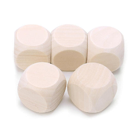 Blank Wooden Unfinished Square Blocks 6 Sided Wood Cubes with Rounded Corners for DIY Craft Projects Blank Wood Youngy