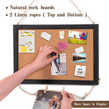 Miratino Cork Board Bulletin Board, 16 x 11 Inches Wooden Frame Pin Board, Cute Cork Boards for Walls Hanging for Office, Home Decor, School (Pins, Miratino