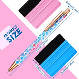 4 Pcs Weeding Tools for Vinyl, 2 Pcs Air Release Pen Glitter Craft Vinyl Weeding Pen Point Retractable Pin Pen with 2 Pcs Felt Squeegees Vinyl Spakon