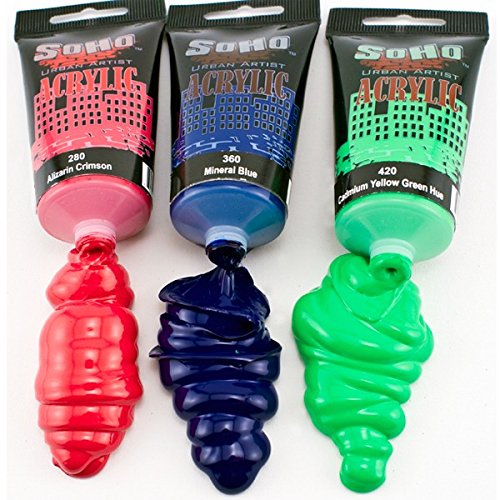 SoHo Urban Artist Acrylic Paint - Thick, Rich, Water-Resistant, Heavy Body Paint, Magenta, 250 ml Tube Soho Urban Artist