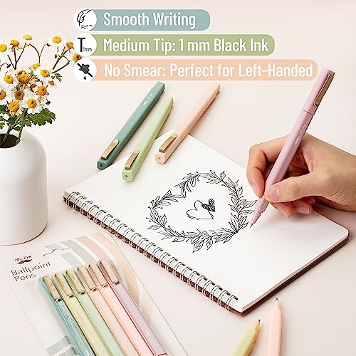 Mr. Pen- Aesthetic Pens, 6 Pack, Black Ink, Fast Dry, No Smear Bible Pens No Bleed Through, Fine Point Pen, Ballpoint Pens Ballpoint, Fine Tip Pens Mr. Pen