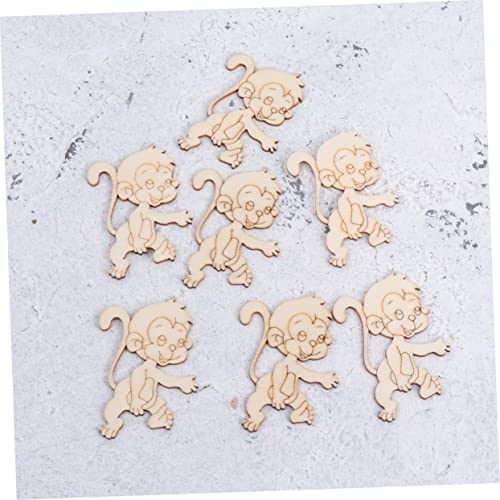 EXCEART 20pcs Gift Accessories Round Wood Chips Paper Cut Desk Topper Cutting Statuette Wooden Ornaments Unfinished Wood Chips Dining Table Decor EXCEART