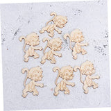 EXCEART 20pcs Gift Accessories Round Wood Chips Paper Cut Desk Topper Cutting Statuette Wooden Ornaments Unfinished Wood Chips Dining Table Decor EXCEART