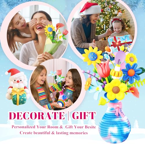 Arts and Crafts for Kids & Girls Ages 4-8 6-8 8-12, Air Dry Clay, Craft Kits for Kids, Christmas Birthday Gifts Toys for Girls 6 7 8 9 10 11 12 Year