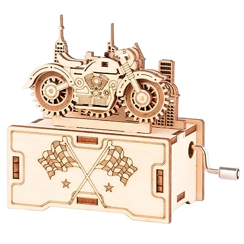 YII WMOC 3D Wooden Puzzle Mechanical Model Car Kits Toys for Boys and Girls Assembly Music Model Brain Teaser for Adults and Kids - WoodArtSupply