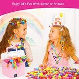 NIDOOT Pop Beads, Girls Jewelry Making Kit, Bracelet Making Kit for Girls, 550Pc+ Snap Beads for Kids, Girl Toys Age 4-5, 5 6 Year Old Girl Gift, NIDOOT