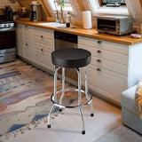 Torin ATRP6185B-1 Swivel Bar Stool: Padded Garage/Shop Seat with Chrome Plated Legs, Black Torin
